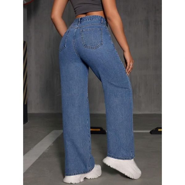 Straight Fit High waist Denims