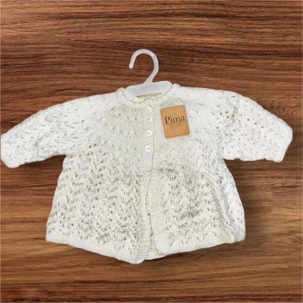 Baby girl's white cardigan